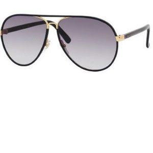 Gucci leather aviator sunglasses